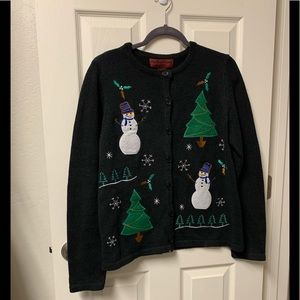 Authentic Ugly Christmas Sweater - Black SZ M